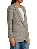 Diane Houndstooth Wool Blazer