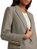 Diane Houndstooth Wool Blazer