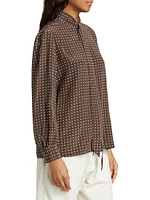 Carina Polka Dot Silk Top