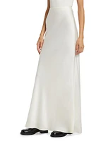 Satin Charmeuse Bias Maxi Skirt