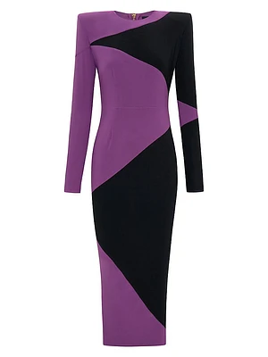 Ahead Of The Game Colorblock Midi-Dress