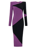 Ahead Of The Game Colorblock Midi-Dress