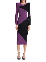 Ahead Of The Game Colorblock Midi-Dress