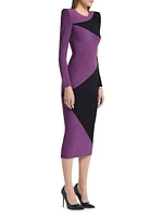 Ahead Of The Game Colorblock Midi-Dress