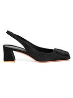 50mm Suede Slingback Pumps