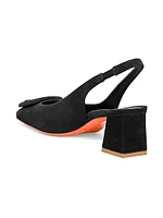 50mm Suede Slingback Pumps