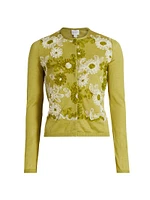 Floral Soutache Silk-Blend Sweater