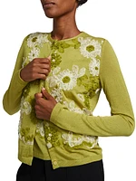 Floral Soutache Silk-Blend Sweater