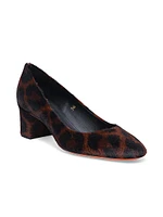 Leopard-Print Calf Hair Pumps