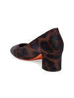 Leopard-Print Calf Hair Pumps