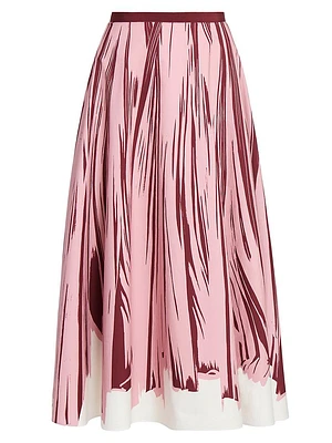 Brush Stroke Knit Maxi Skirt