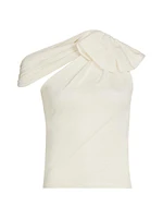 Cashmere & Silk-Blend One-Shoulder Top