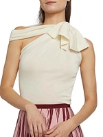 Cashmere & Silk-Blend One-Shoulder Top