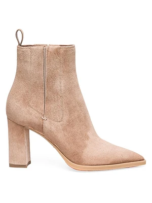 85MM Pull-On Stretch Suede Booties