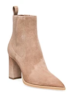 85MM Pull-On Stretch Suede Booties