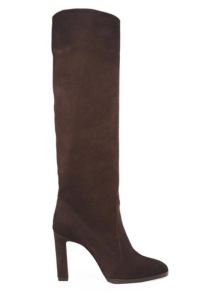 90MM Suede Half-Zip Boots