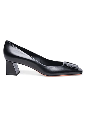 Soft Square 50MM Leather Pumps