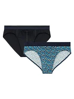 2-Pack Stretch Cotton-Blend Mini Brief Set