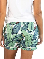 Women's Martinique Banana Leaf Boxer Shorts