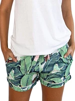 Women's Martinique Banana Leaf Boxer Shorts