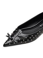 Kat Studded Leather Ballerina Flats