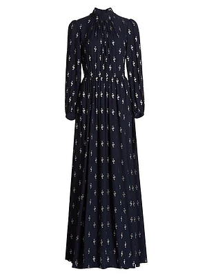 Filippa Floral Silk-Blend Maxi Dress
