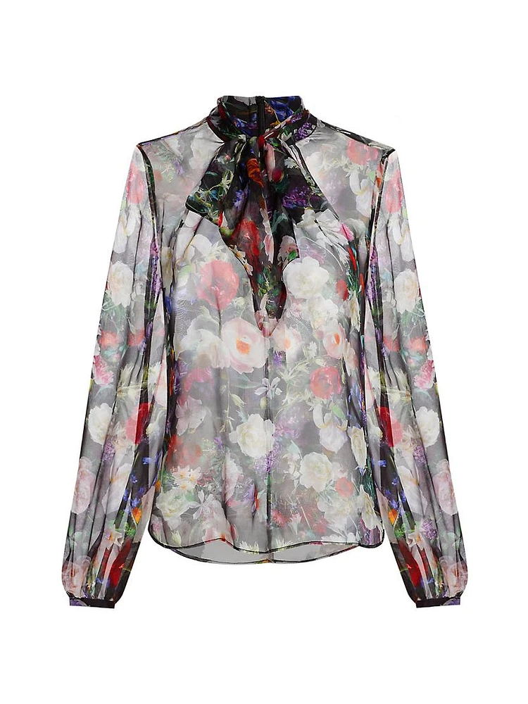 Joan Printed Chiffon Blouse