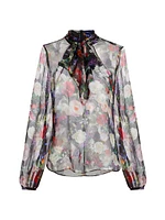 Joan Printed Chiffon Blouse