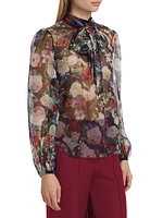 Joan Printed Chiffon Blouse