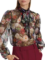 Joan Printed Chiffon Blouse