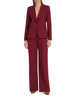 Single-Breasted Silk-Wool Blazer