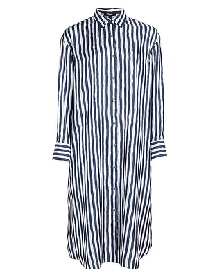 Painter Silk Midi Shirtdress