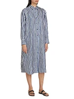 Painter Silk Midi Shirtdress