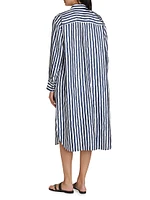 Painter Silk Midi Shirtdress