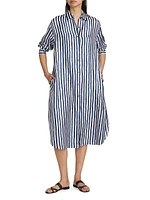 Painter Silk Midi Shirtdress