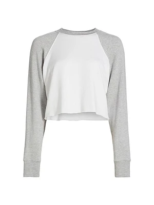 Warm-Up Fleece Crop Sweatshirt