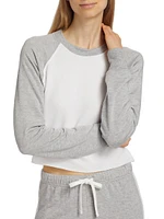 Warm-Up Fleece Crop Sweatshirt