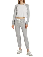 Warm-Up Fleece Crop Sweatshirt