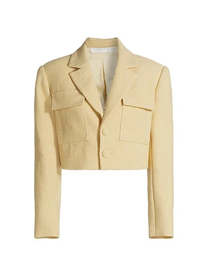 Emery Cropped Stretch Wool Jacket