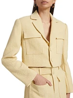 Emery Cropped Stretch Wool Jacket