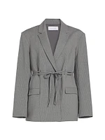 Leighton Pinstriped Oversized Blazer