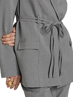 Leighton Pinstriped Oversized Blazer