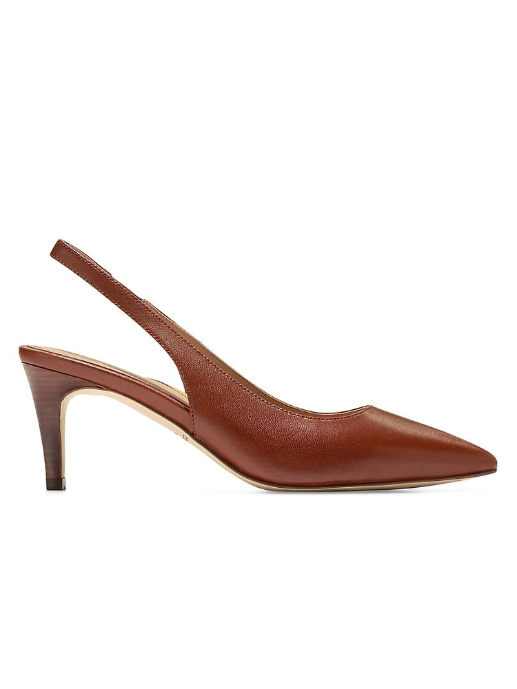 Vandam 65MM Leather Slingback Pumps