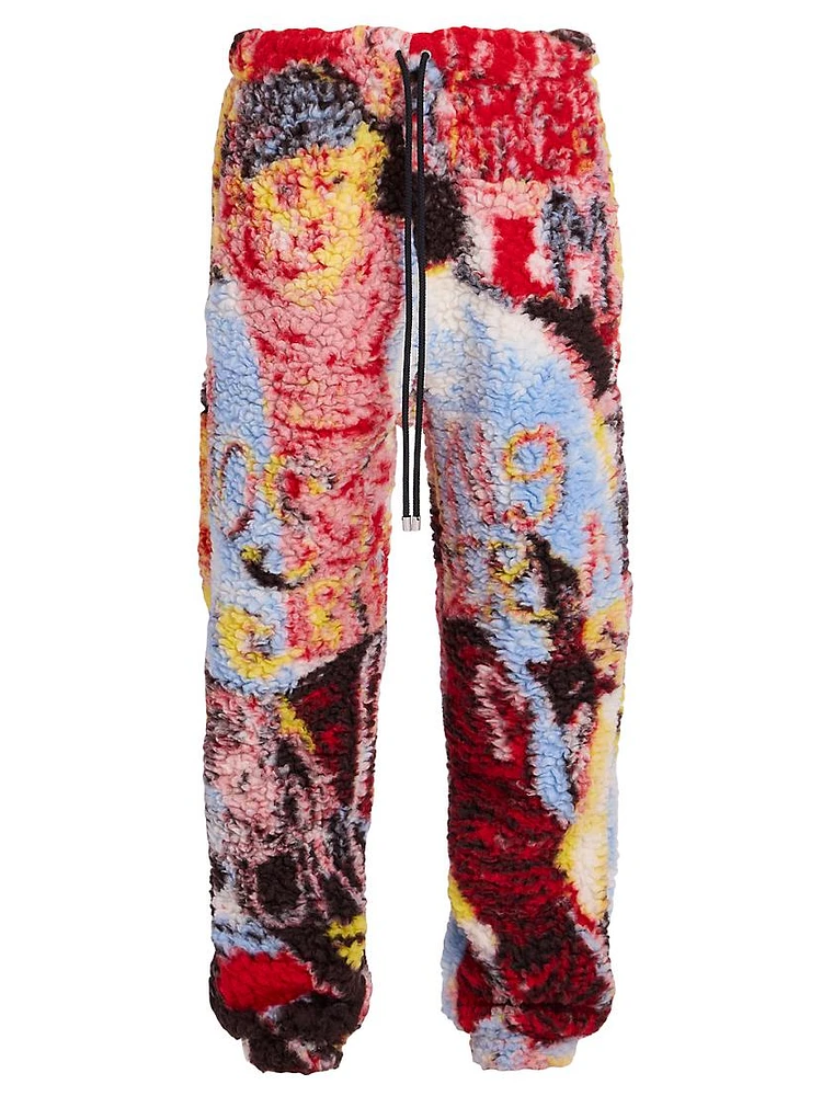 Graphic Wool-Blend Sweatpants