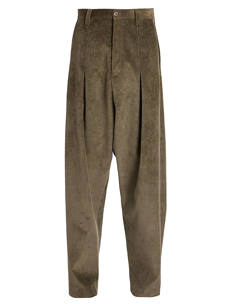 Cotton-Blend Harem Trousers