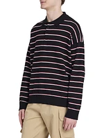 Striped Polo Sweater