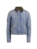 Corduroy Collar Denim Jacket