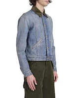 Corduroy Collar Denim Jacket