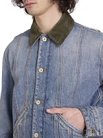 Corduroy Collar Denim Jacket