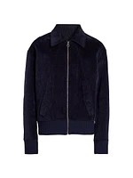 Corduroy Cotton-Blend Bomber Jacket